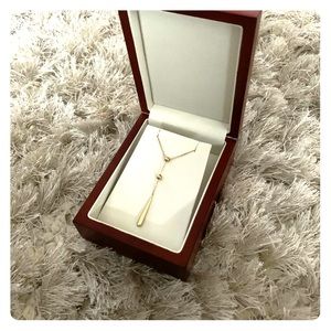 14K Gold Teardrop Necklace